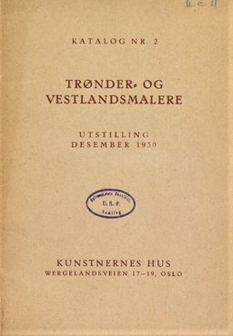 1930 Trønder og vestlandsmalere