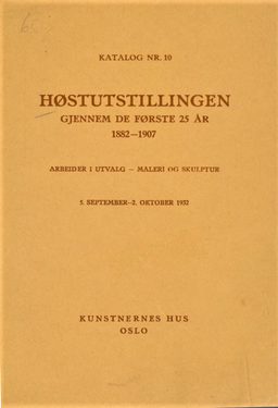 1932 Høstutstillingen gjennom de første 25 år katalog