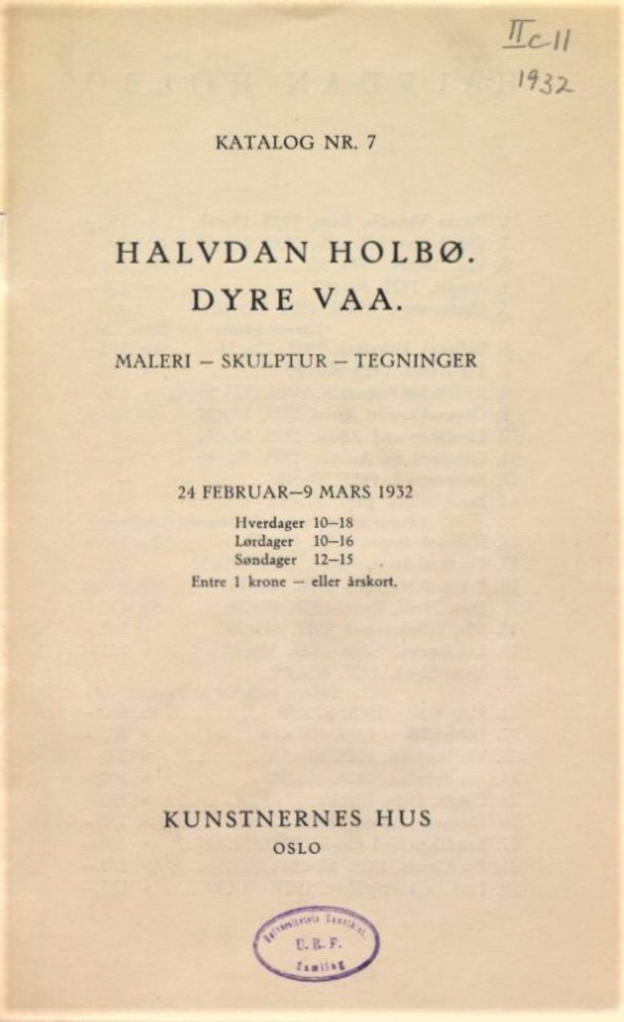 1932 Halvdan Holbø Dyre Vaa