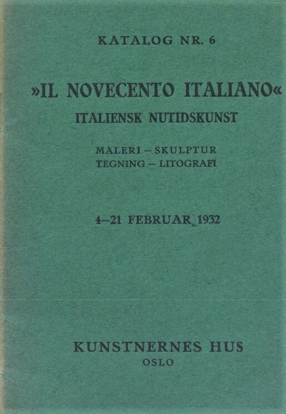 1932 Il novecento italiano