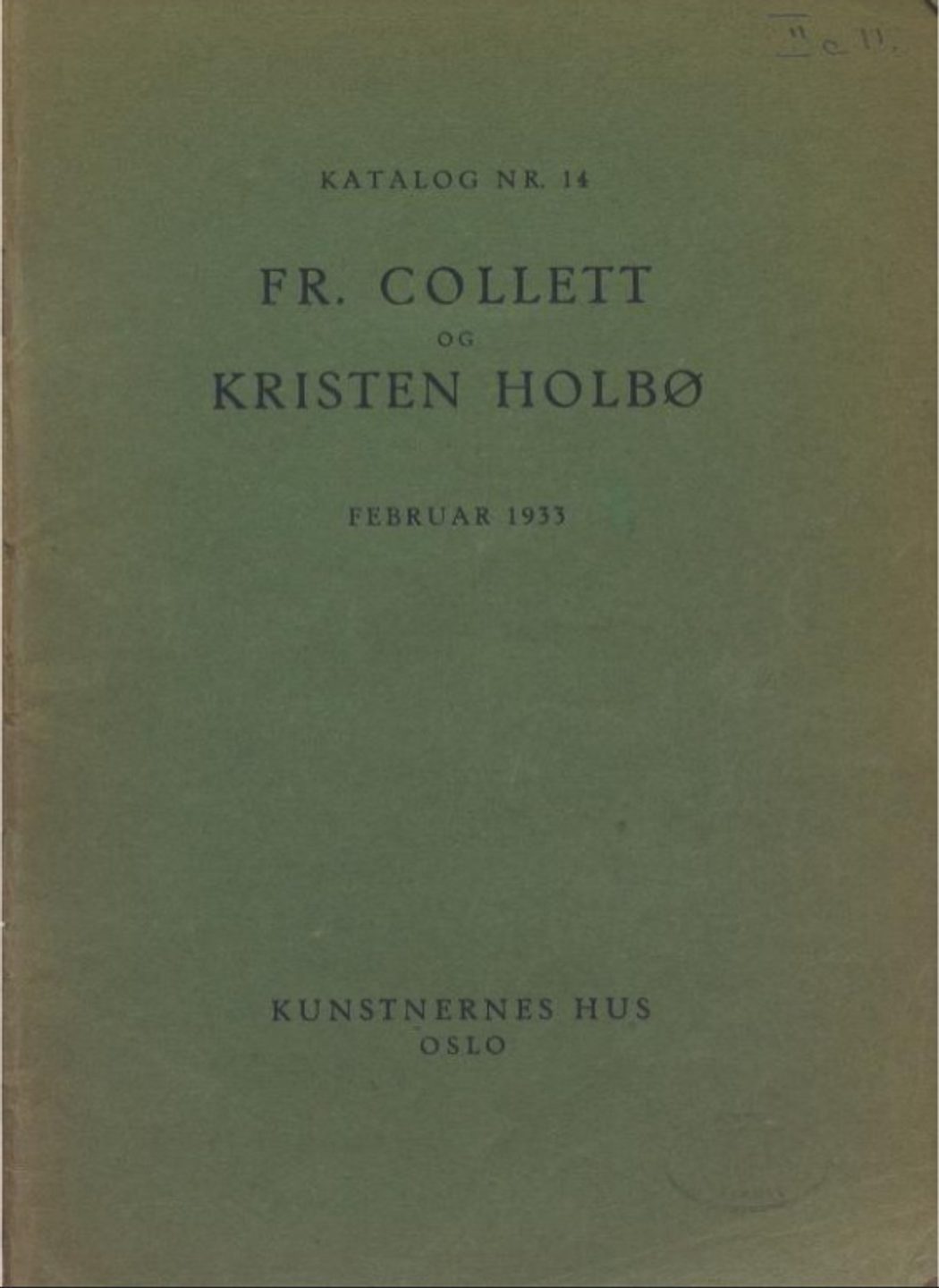 1933 Fr Collett og Kristen Holbø
