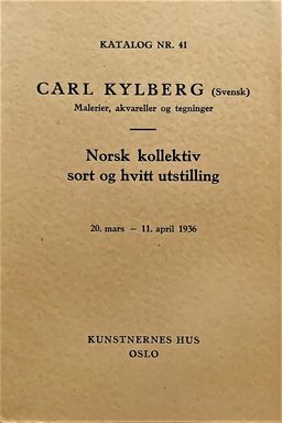 1936 Carl Kylberg og Norsk kollektiv sort og hvitt utstilling