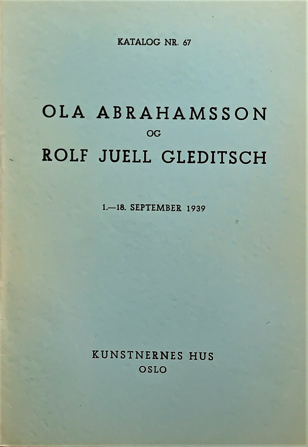 1939 Ola Abrahamsson og Rolf Juell Gleditsch