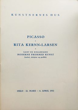 1952 Picasso Katalogforside