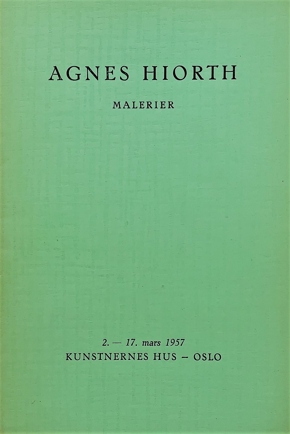 1957 Agnes Hiorth
