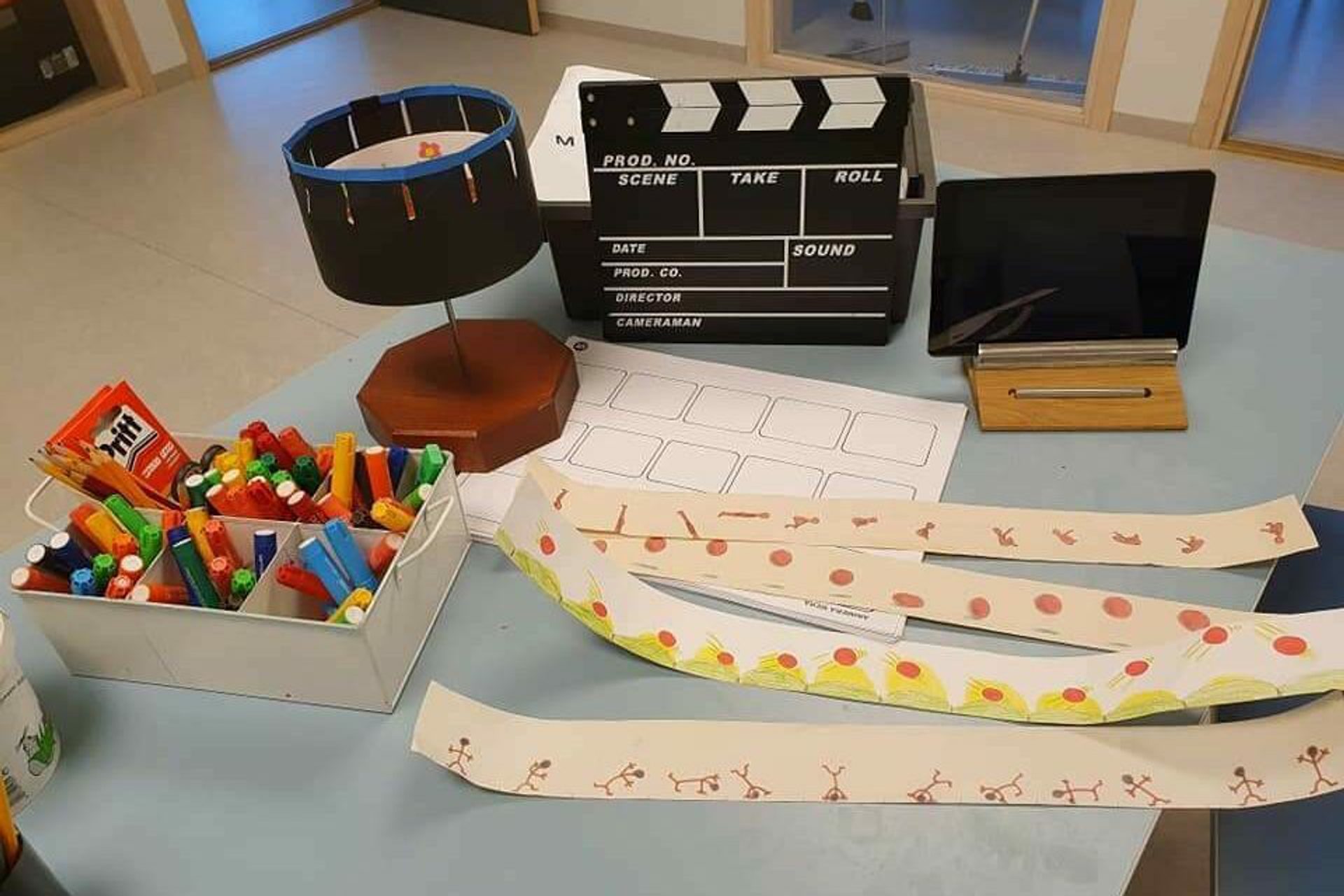 Rableripe Zoetrop og tegneutstyr